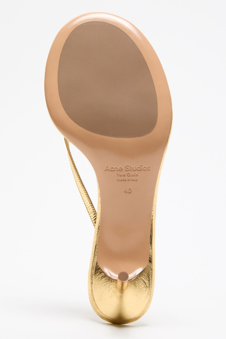  Dép Nữ Acne Kitten Heel Sandals 'Gold' 