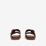  Dép Nữ Burberry Check Leather Urchin Sandals 'Beige' 