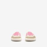  Dép Nữ Burberry Check Slides 'Aubergine Purple' 