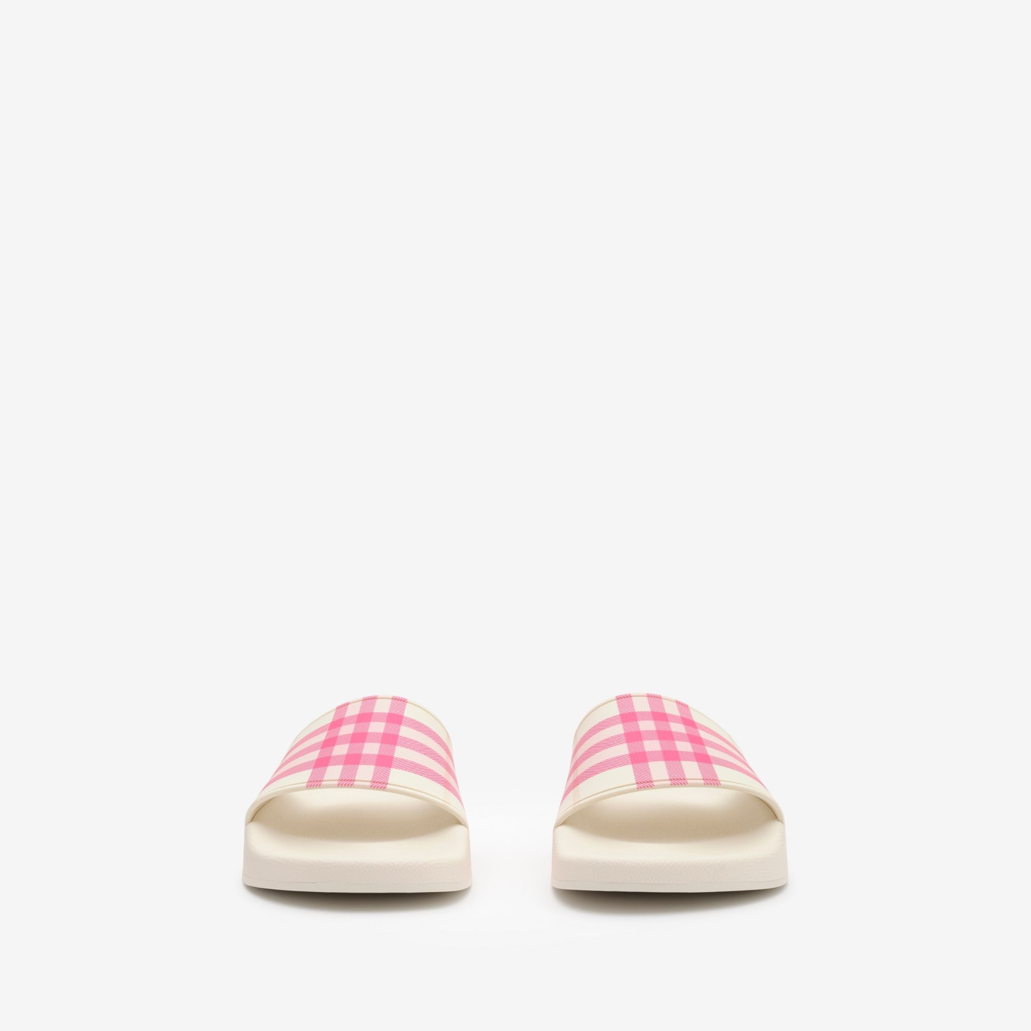  Dép Nữ Burberry Check Slides 'Aubergine Purple' 