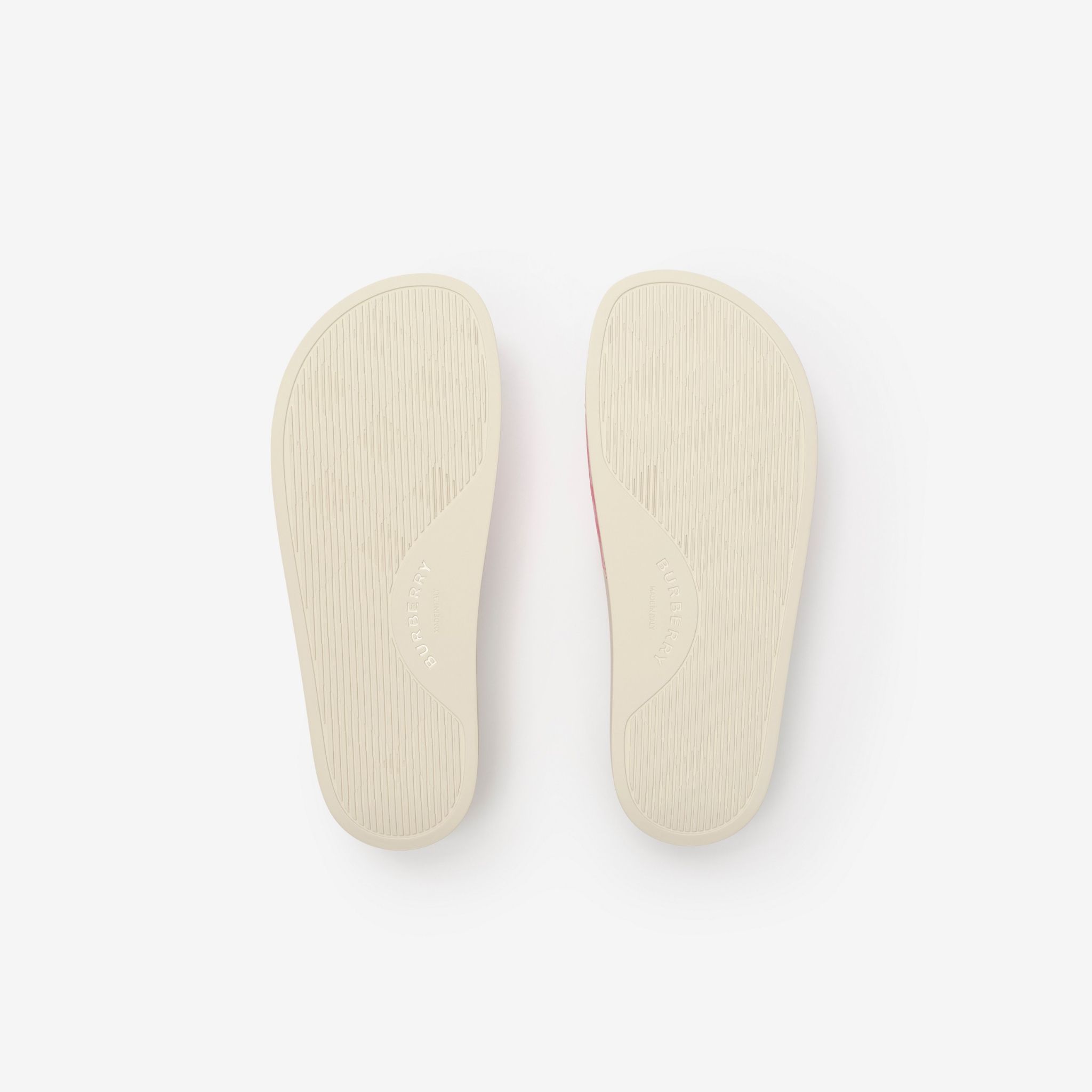  Dép Nữ Burberry Check Slides 'Aubergine Purple' 
