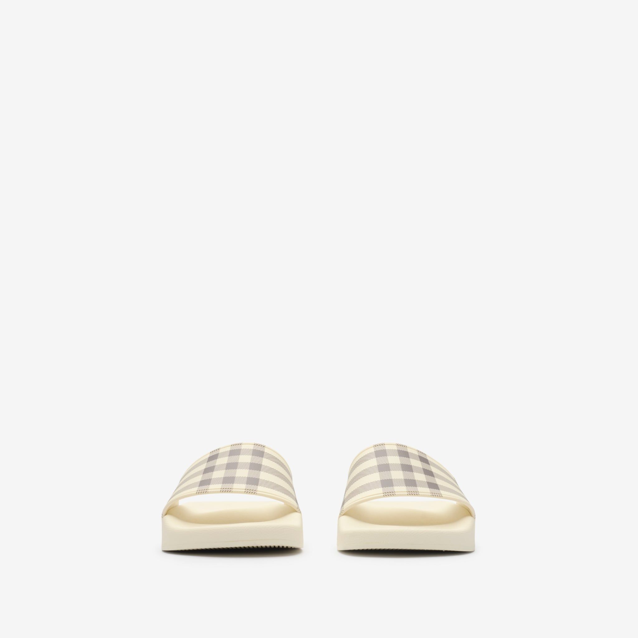  Dép Nữ Burberry Check Slides 'Light Beige' 