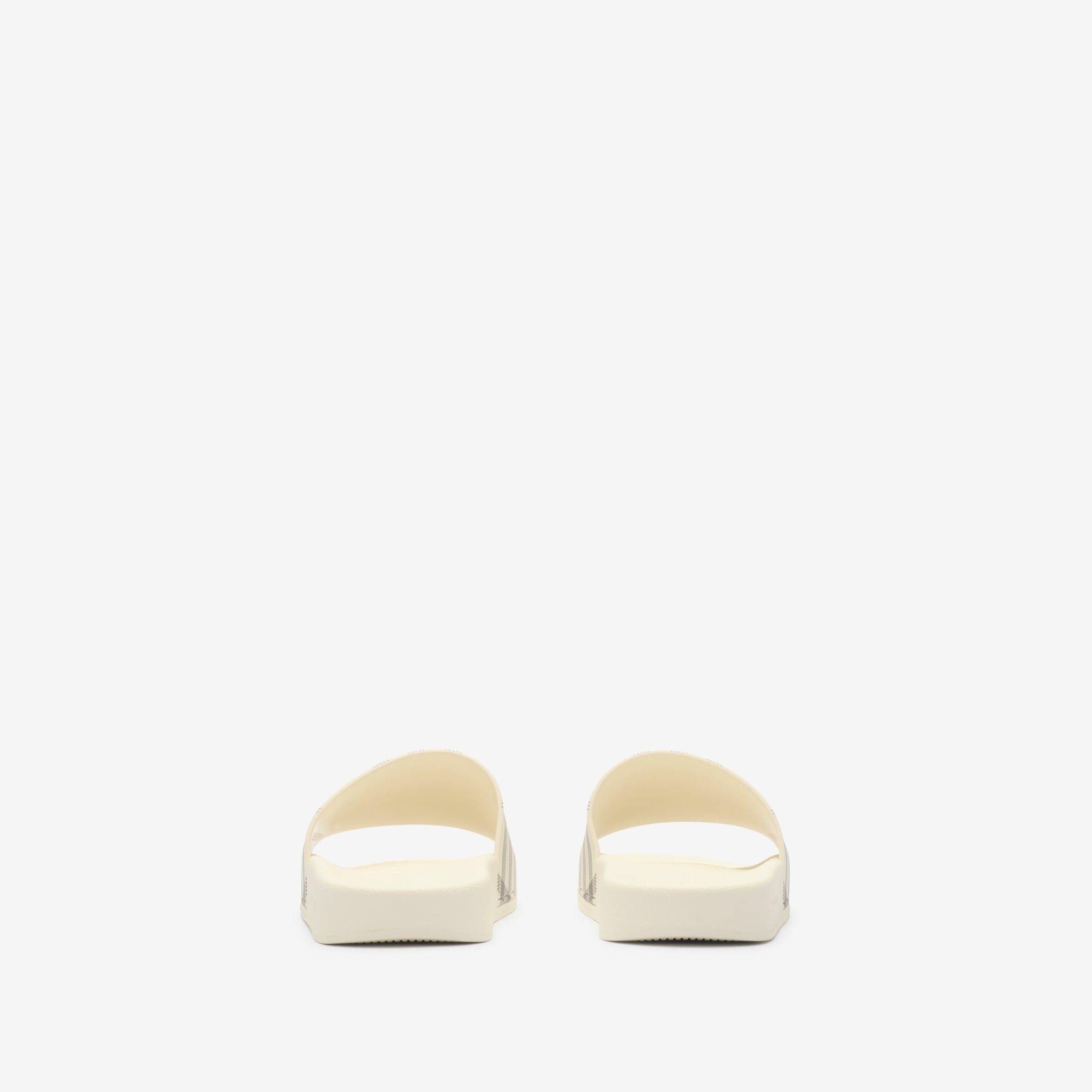  Dép Nữ Burberry Check Slides 'Light Beige' 