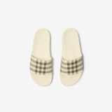  Dép Nữ Burberry Check Slides 'Light Beige' 