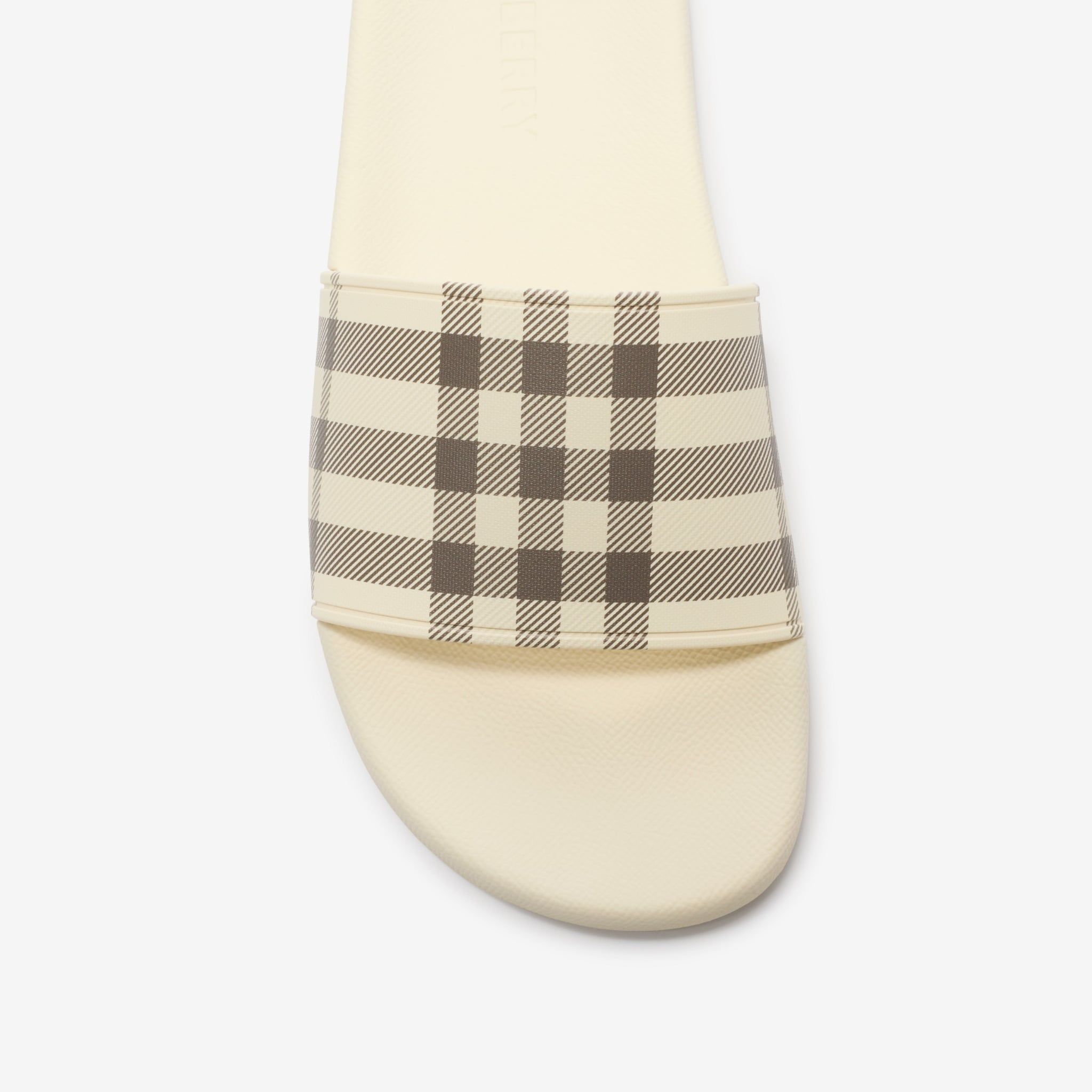  Dép Nữ Burberry Check Slides 'Light Beige' 
