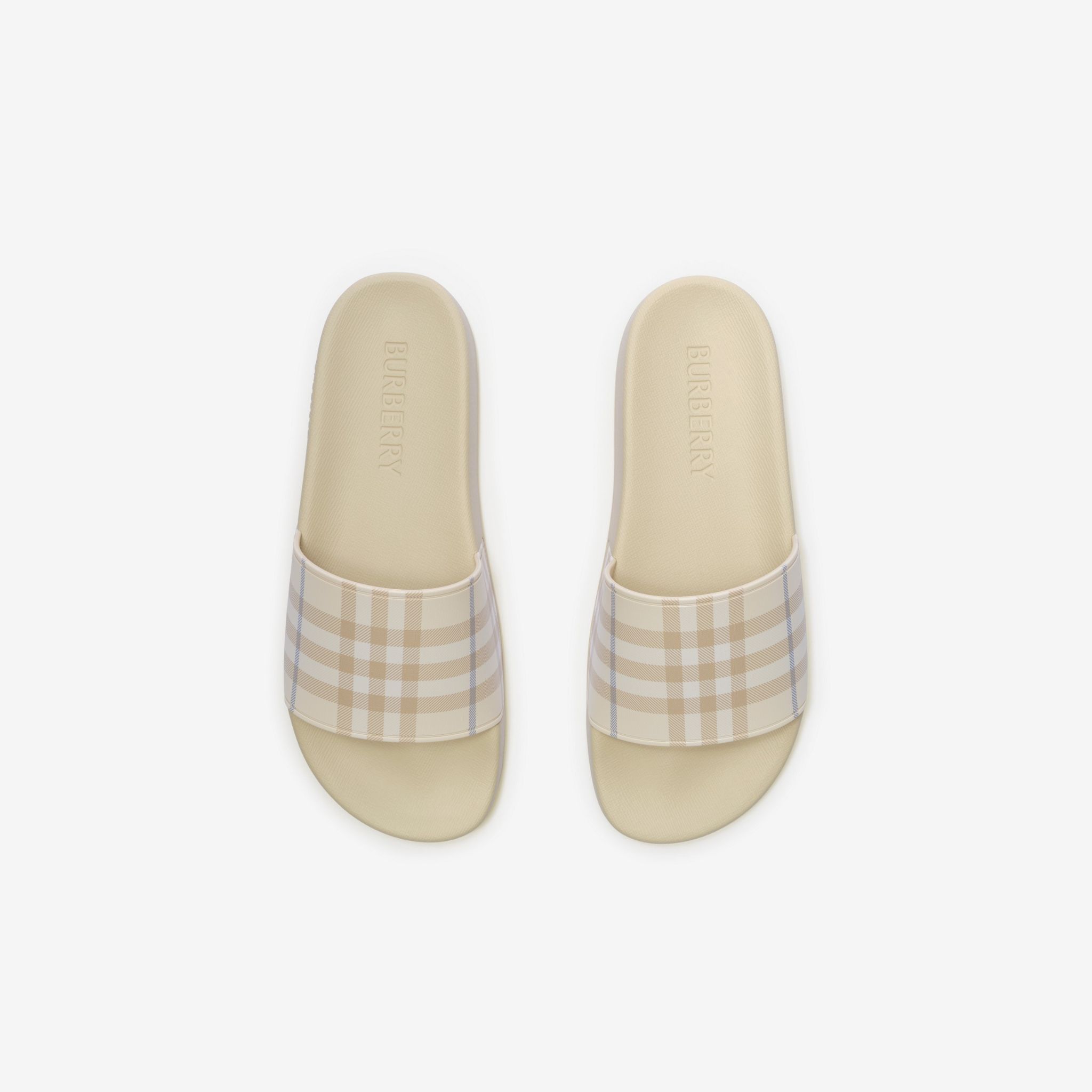  Dép Nữ Burberry Check Slides 'Sesame Beige' 