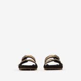  Dép Nữ Burberry Check Suede Urchin Sandals 'Black' 