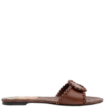  Dép Nữ Burberry Knight Stamp Slides 'Saddle Brown' 