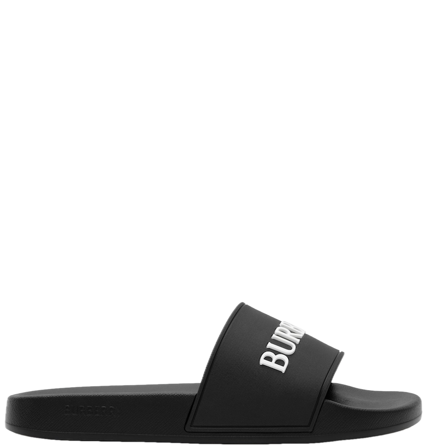  Dép Nữ Burberry Logo Slides 'Black' 