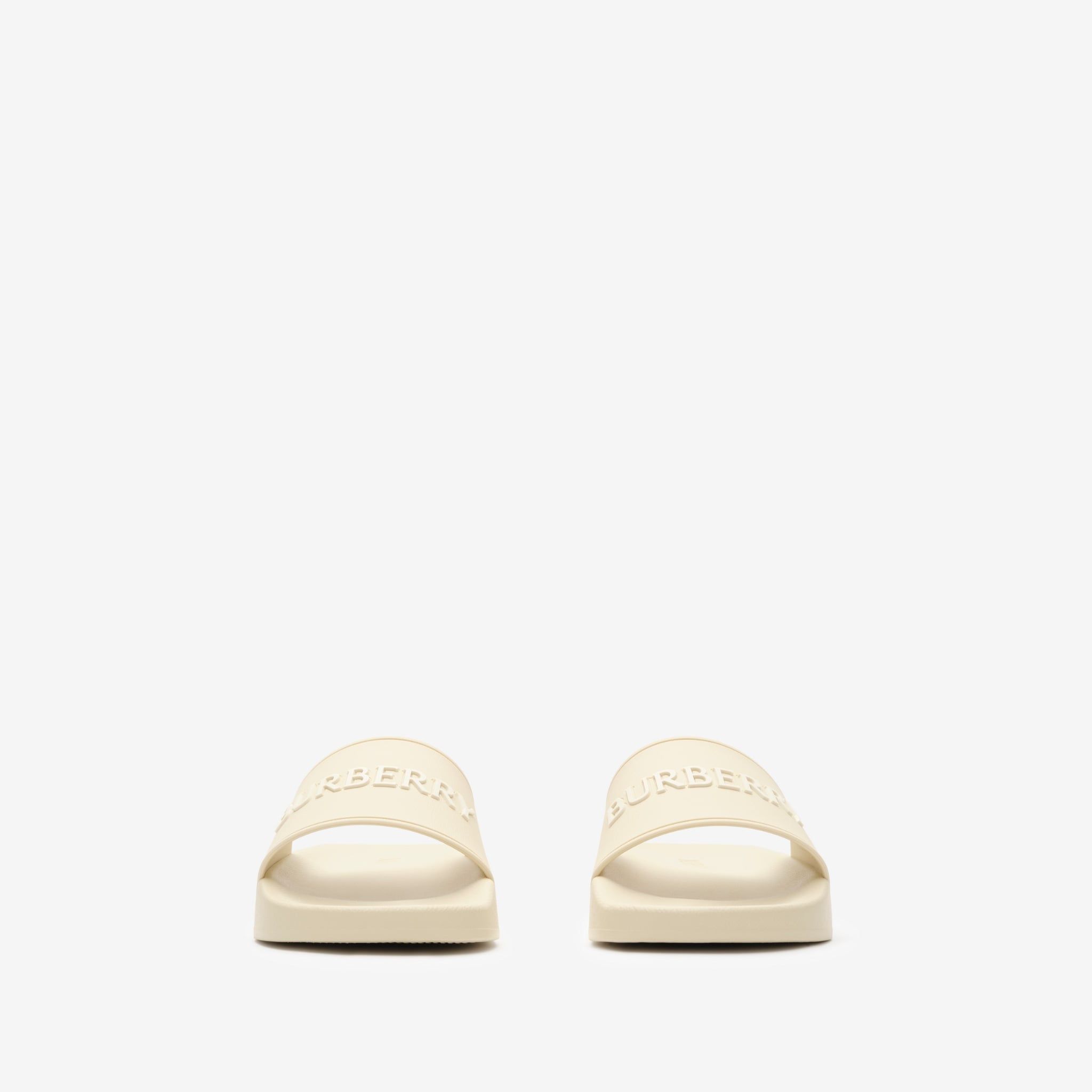  Dép Nữ Burberry Logo Slides 'Sesame White' 