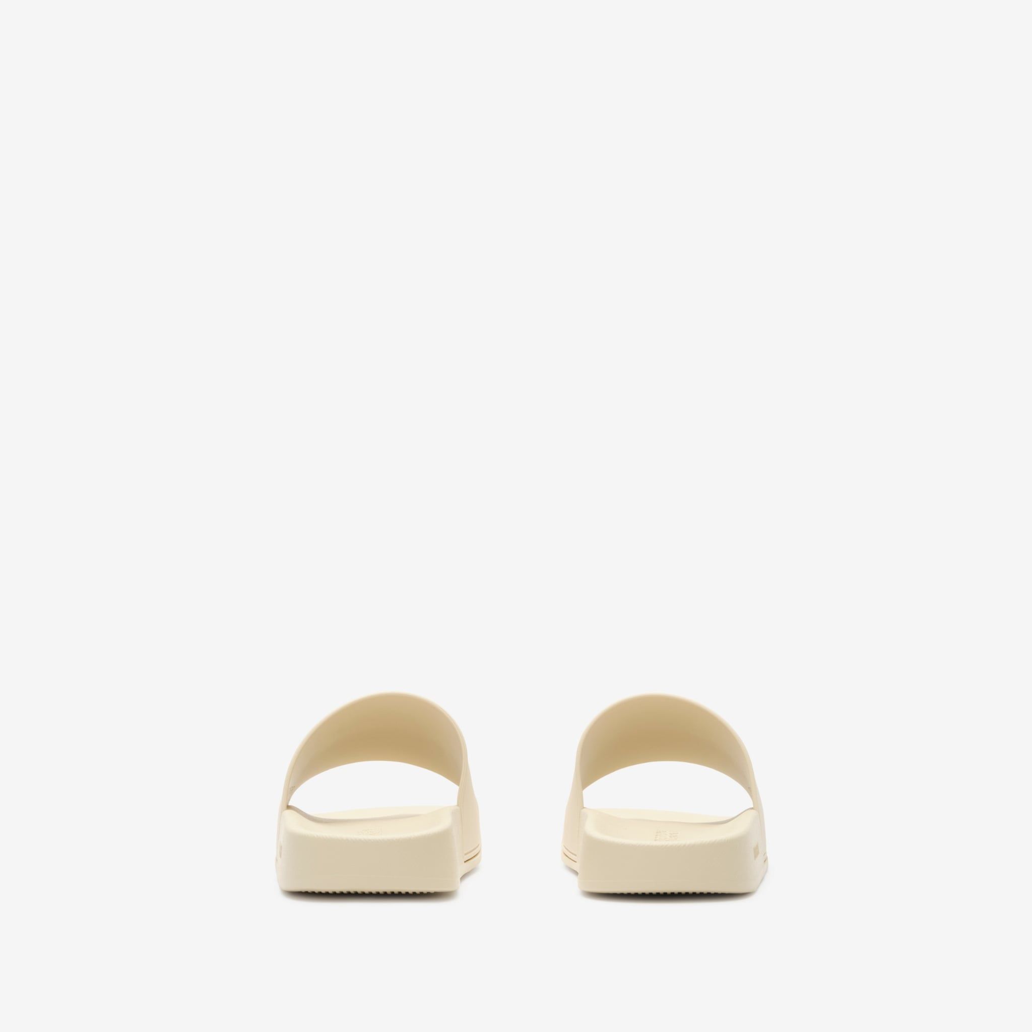  Dép Nữ Burberry Logo Slides 'Sesame White' 