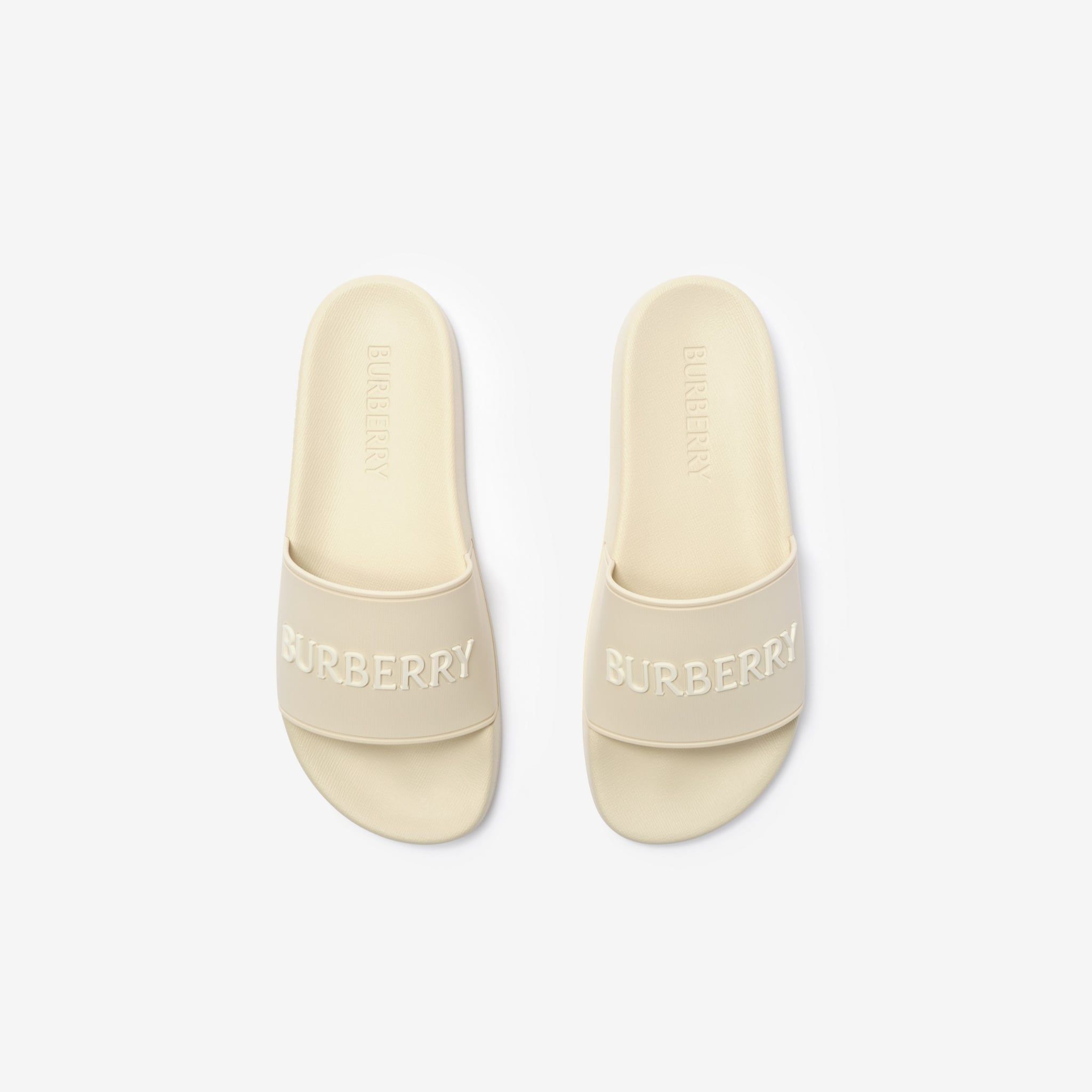  Dép Nữ Burberry Logo Slides 'Sesame White' 