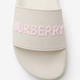  Dép Nữ Burberry Logo Slides 'White' 