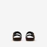  Dép Nữ Burberry Python-print Leather Urchin Sandals 'Beige' 