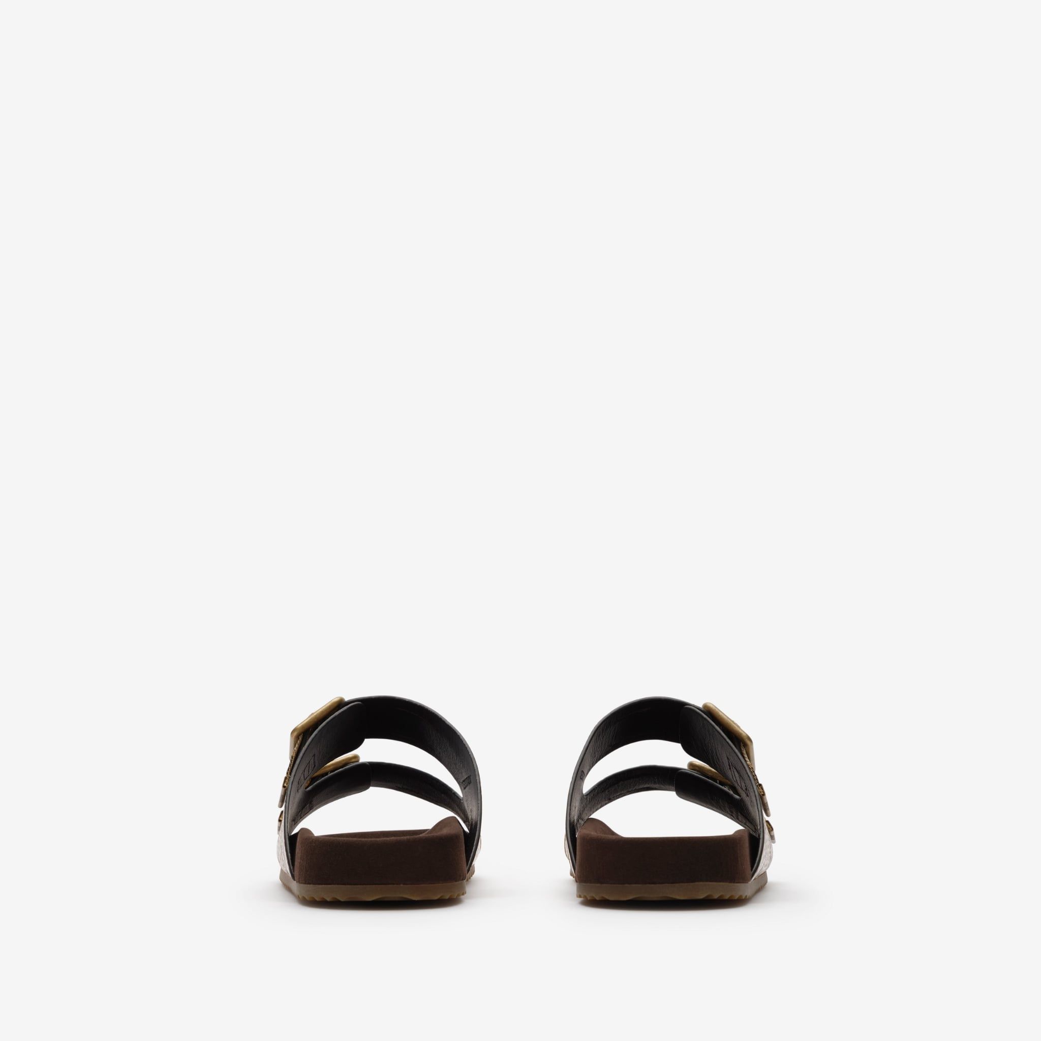 Dép Nữ Burberry Python-print Leather Urchin Sandals 'Beige' 