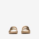  Dép Nữ Burberry Raffia-effect Urchin Sandals 'Reed Beige' 