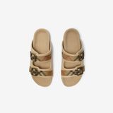  Dép Nữ Burberry Raffia-effect Urchin Sandals 'Reed Beige' 
