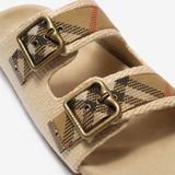 Dép Nữ Burberry Raffia-effect Urchin Sandals 'Reed Beige' 
