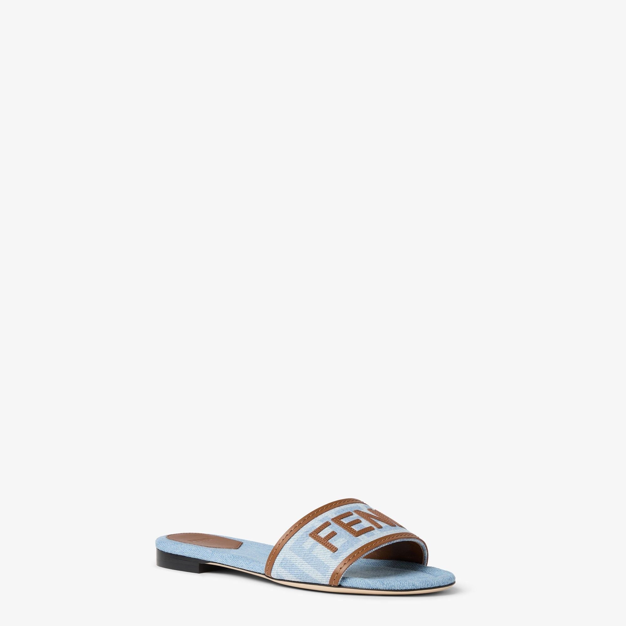  Dép Nữ Fendi Sunshine 'Light Blue' 