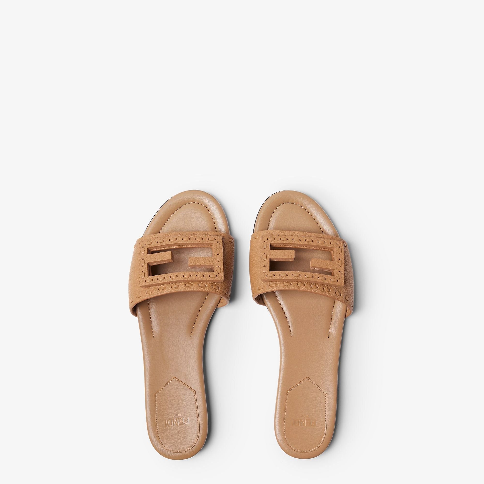  Dép Nữ Fendi Tube 'Light Brown' 