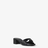  Dép Nữ Fendi Tube Medium Heeled Slides 'Black' 