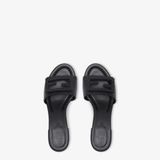  Dép Nữ Fendi Tube Medium Heeled Slides 'Black' 