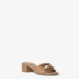  Dép Nữ Fendi Tube Medium Heeled Slides 'Brown' 