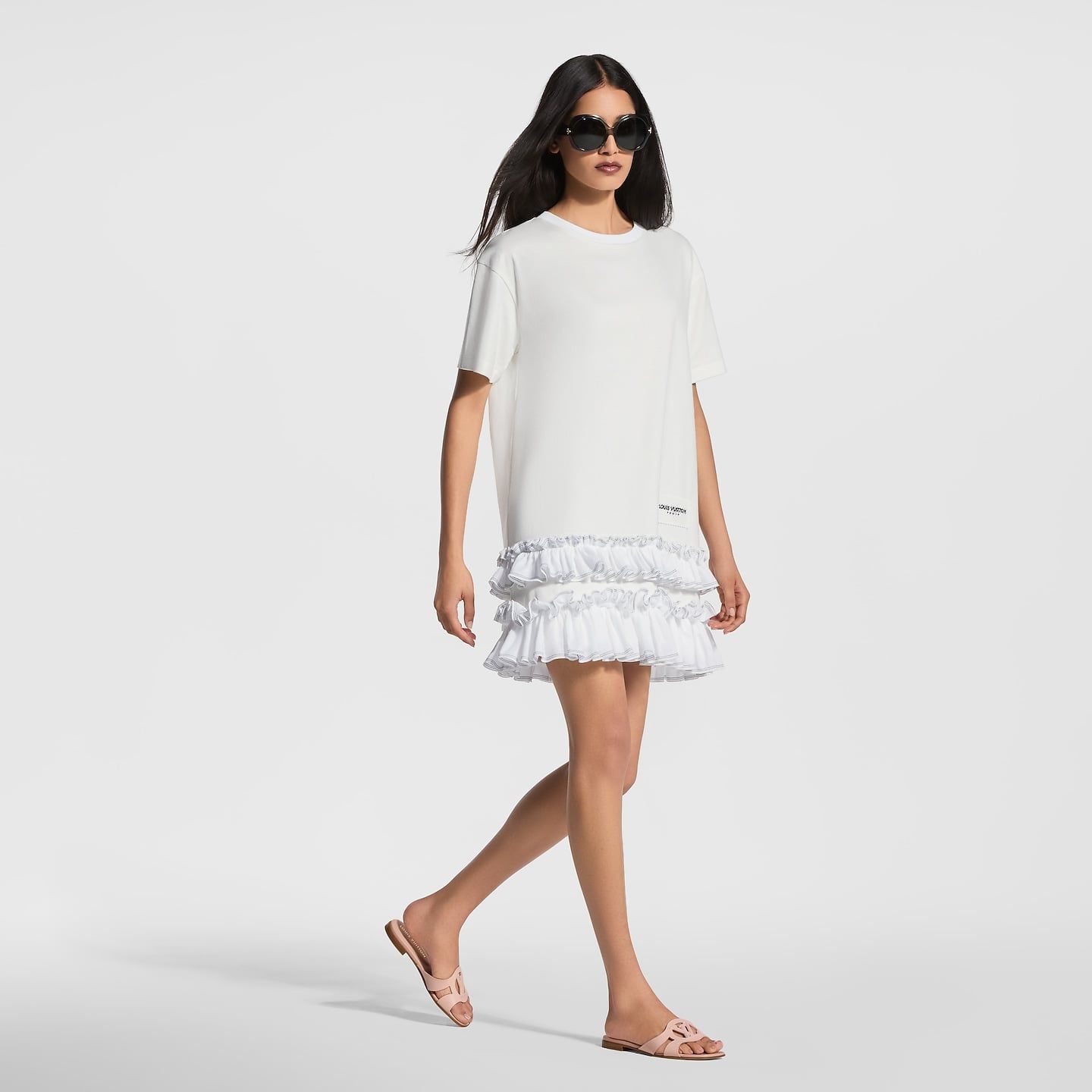  Dép Nữ Louis Vuitton LV Isola Flat Mules 'Nude Pink' 
