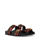  Dép Nữ Louis Vuitton LV x TM Bom Dia Flat Comfort Mules 'Brown' 
