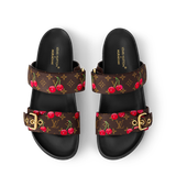 Dép Nữ Louis Vuitton LV x TM Bom Dia Flat Comfort Mules 'Brown' 