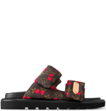 Dép Nữ Louis Vuitton LV x TM Pool Pillow Flat Comfort Mules 'Cherry' 