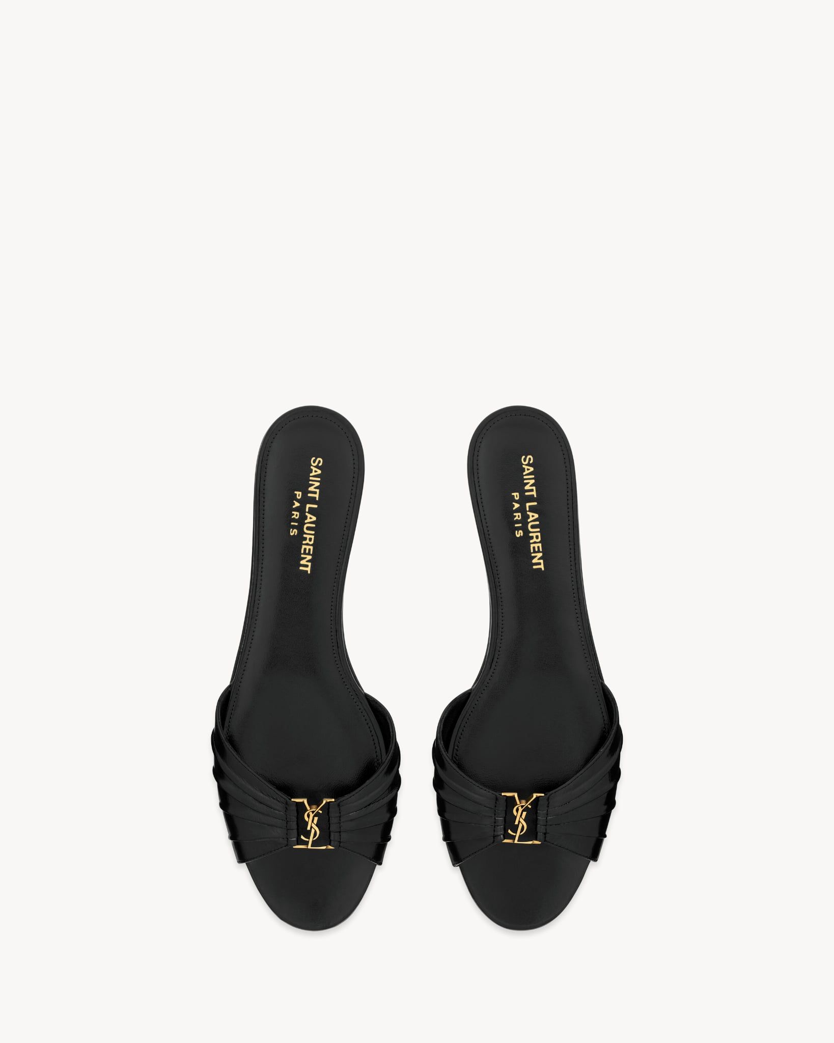  Dép Nữ Saint Laurent Babylone Slides 'Black' 