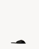  Dép Nữ Saint Laurent Babylone Slides 'Black' 