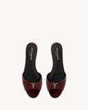  Dép Nữ Saint Laurent Babylone Slides 'Bordeaux' 