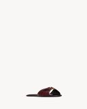  Dép Nữ Saint Laurent Babylone Slides 'Bordeaux' 