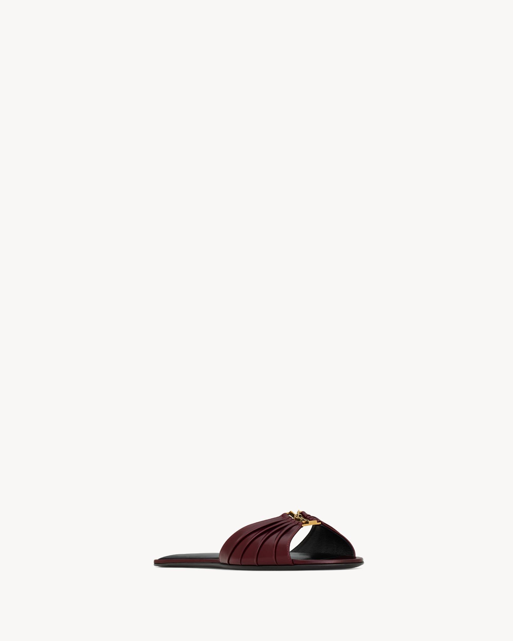  Dép Nữ Saint Laurent Babylone Slides 'Bordeaux' 