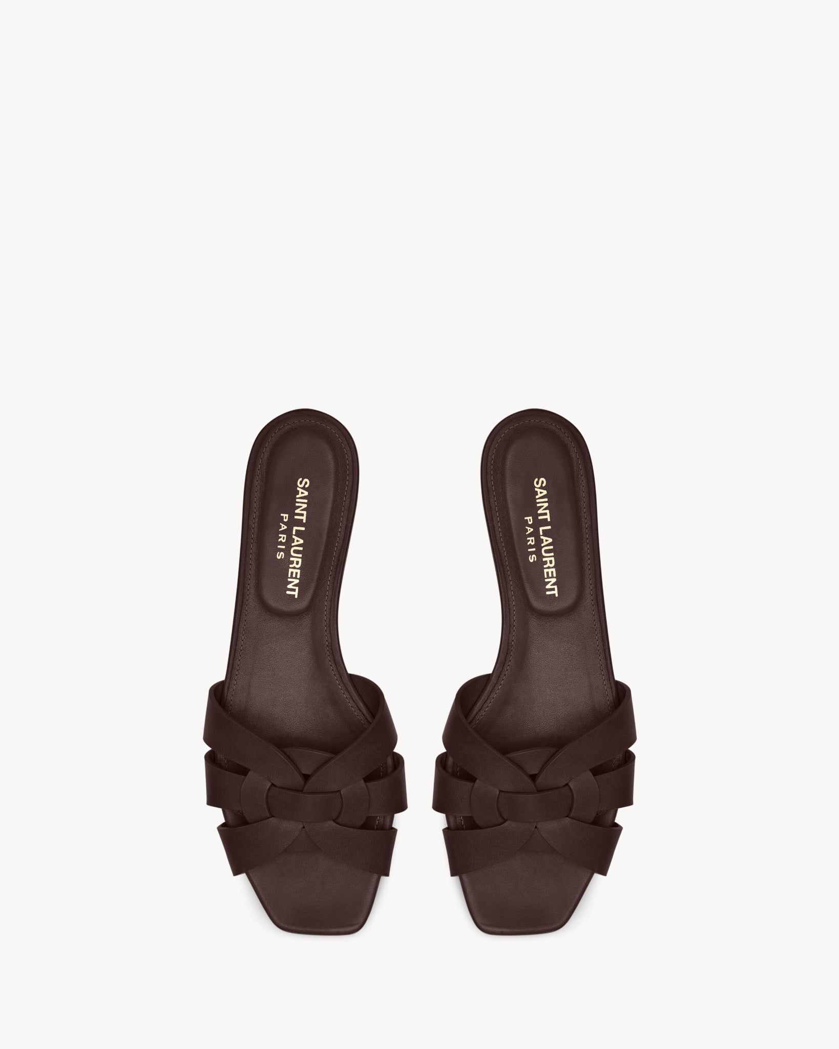  Dép Nữ Saint Laurent Tribute Mules 'Chocolate' 