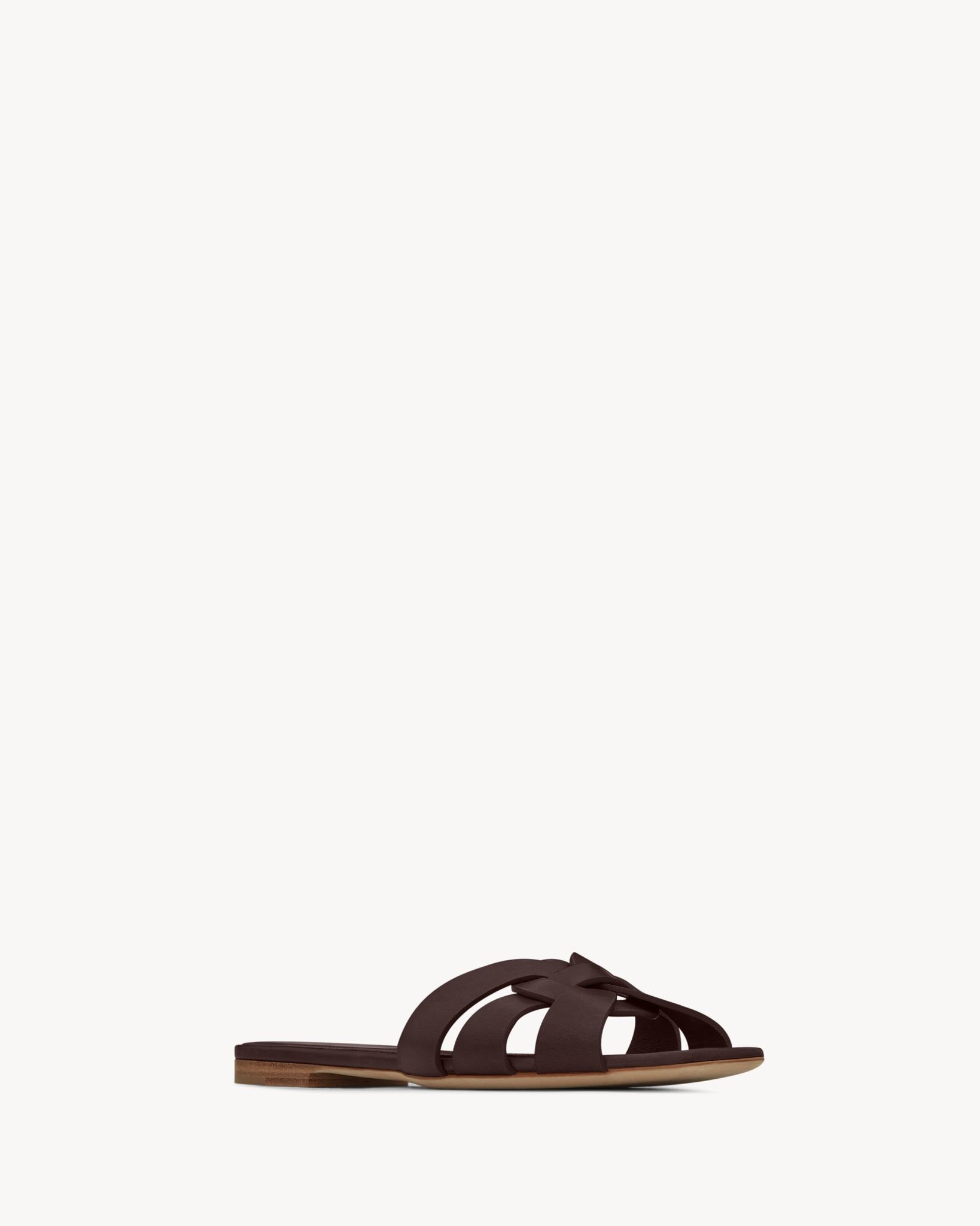  Dép Nữ Saint Laurent Tribute Mules 'Chocolate' 