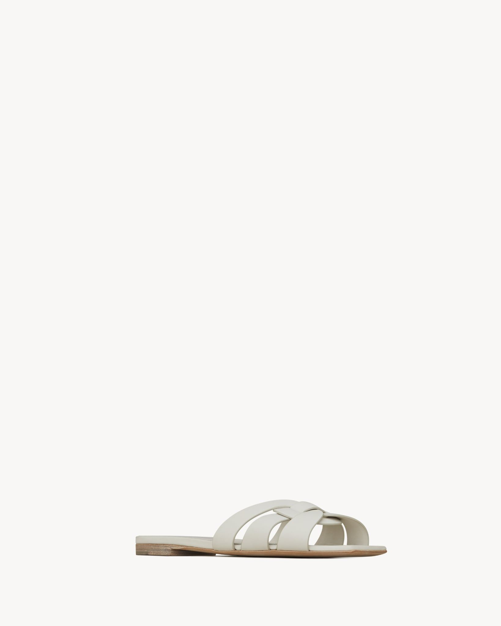  Dép Nữ Saint Laurent Tribute Mules 'White' 