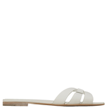  Dép Nữ Saint Laurent Tribute Mules 'White' 