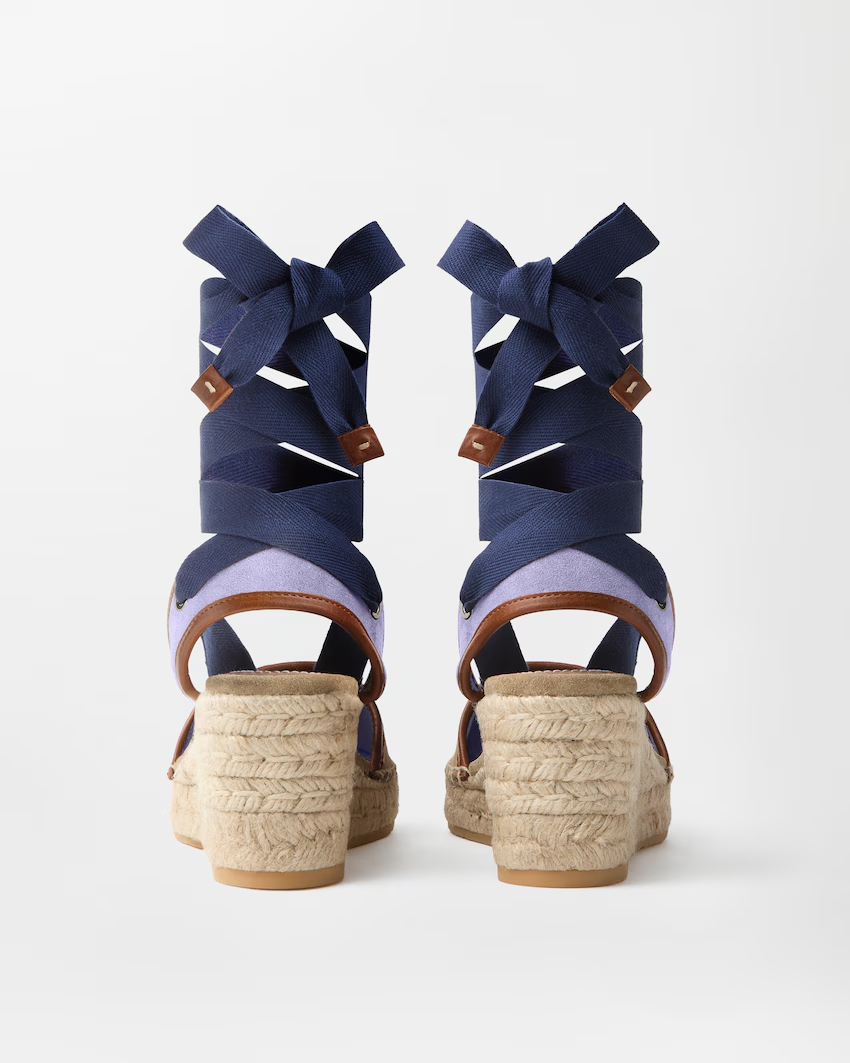  Dép Nữ Versace Lola Suede Sandals 'Lilac' 