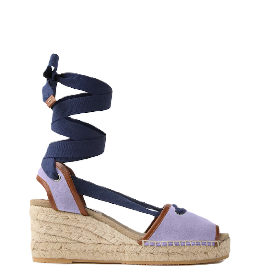  Dép Nữ Versace Lola Suede Sandals 'Lilac' 