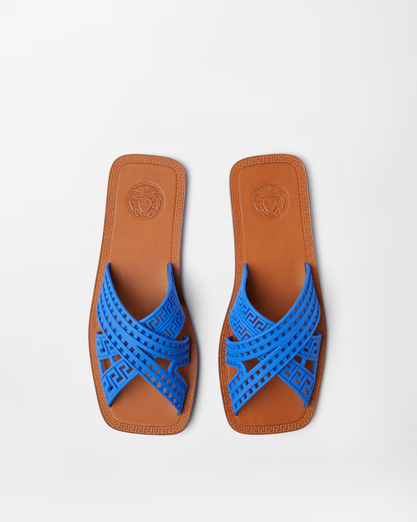  Dép Versace Cancun Rubber Sandals 'Blue' 