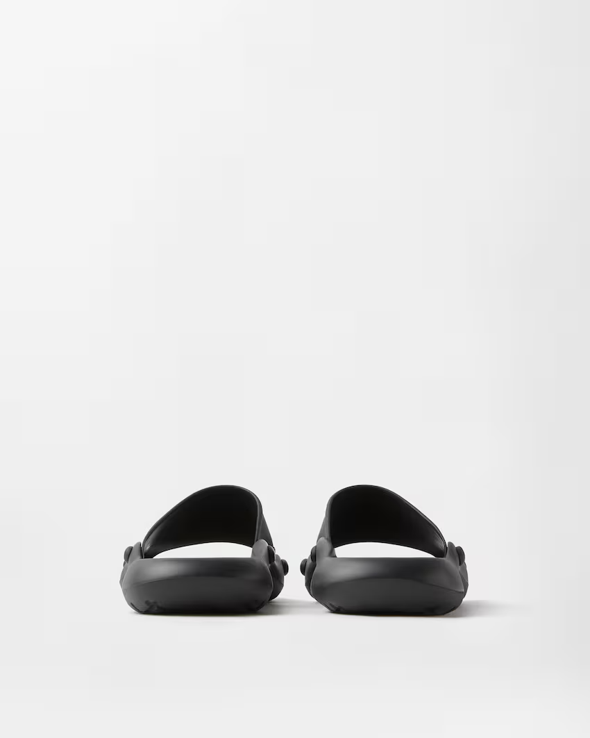  Dép Versace Nettuno Rubber Sliders 'Black' 