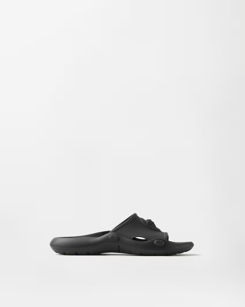  Dép Versace Nettuno Rubber Sliders 'Black' 