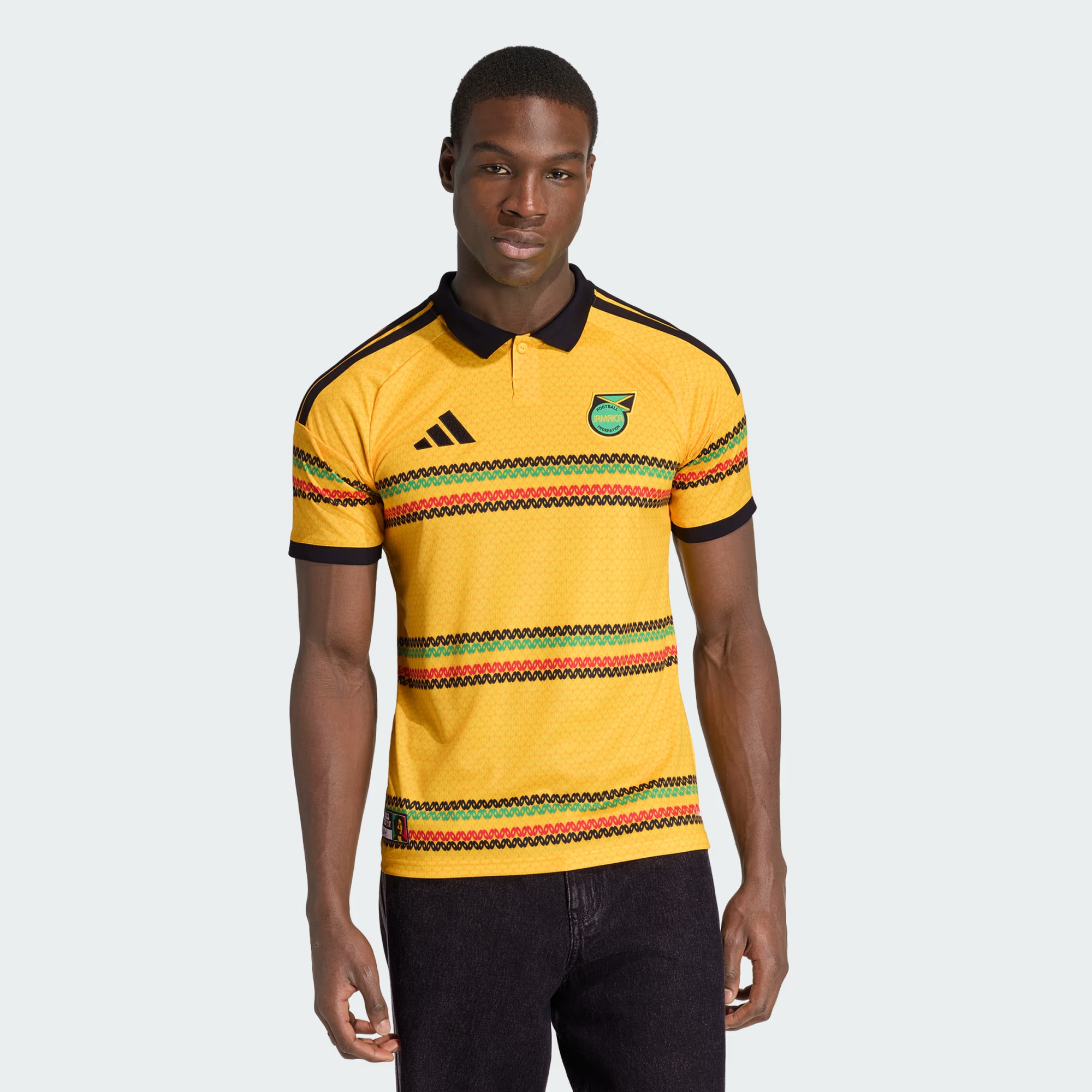  Áo Adidas Jamaica 26 x Bob Marley Home Jersey 'Bold Gold' 