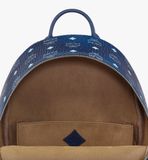 Balo MCM Stark Side Studs Backpack 'Blue Visetos' 