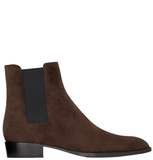  Giày Nam Saint Laurent Wyatt Chelsea Boots 'Brown' 