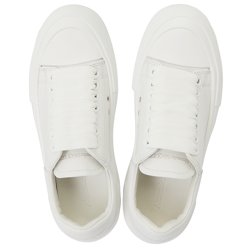  Giày Nữ Alexander Mcqueen Deck Plimsol 'White' 
