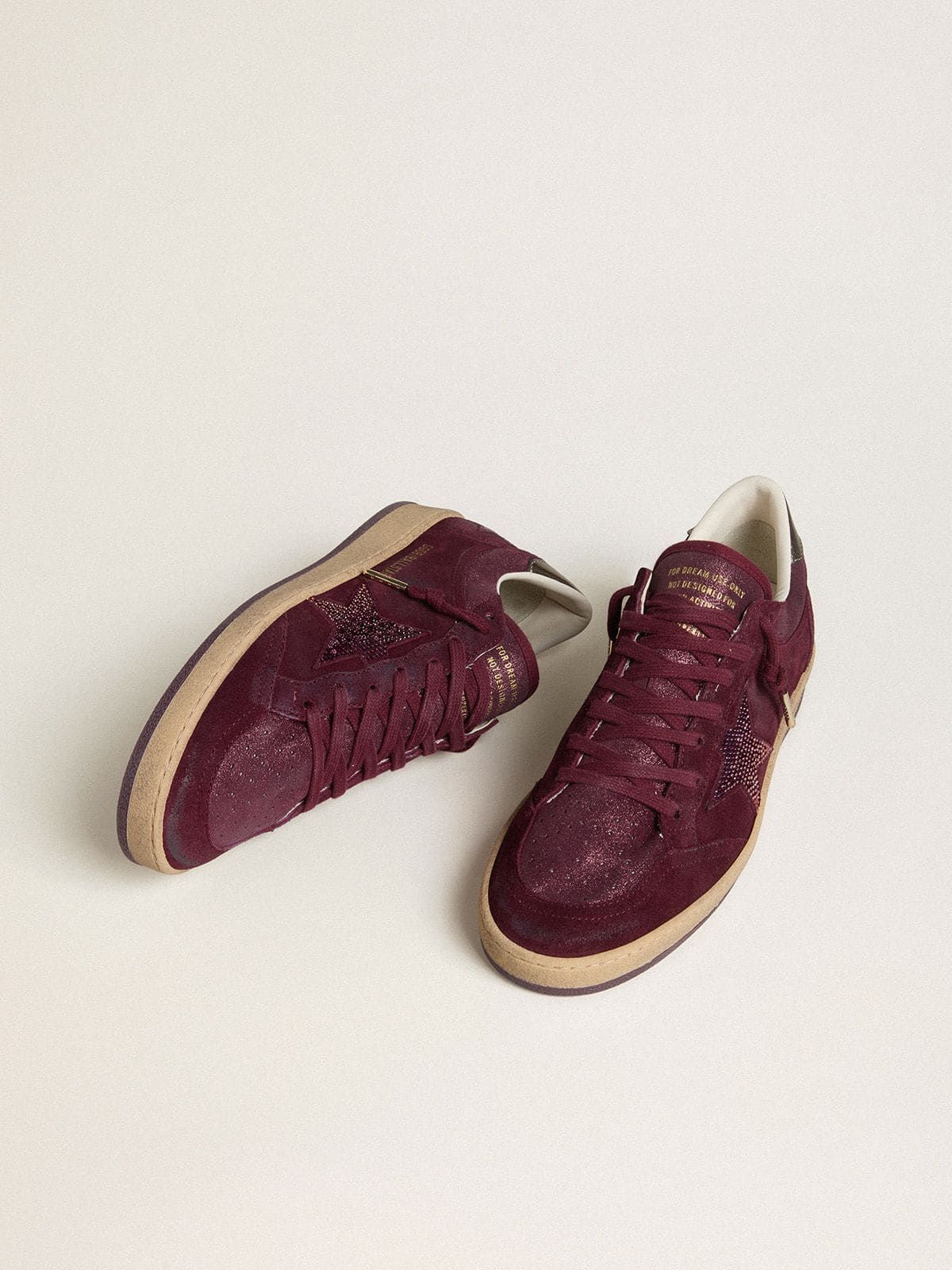  Giày Nữ Golden Goose Ball Star 'Burgundy' 